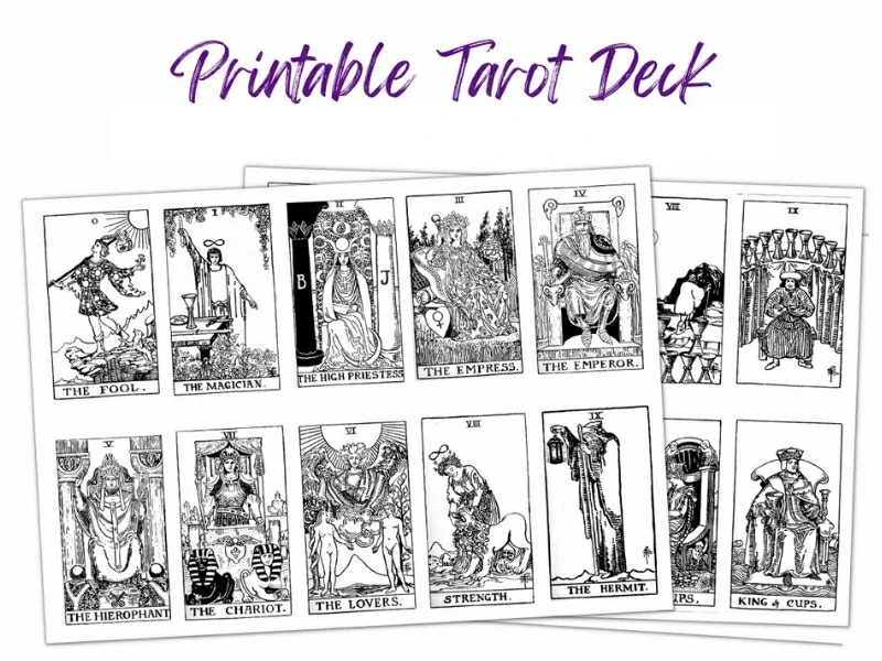 free tarot printables scrapbooking free