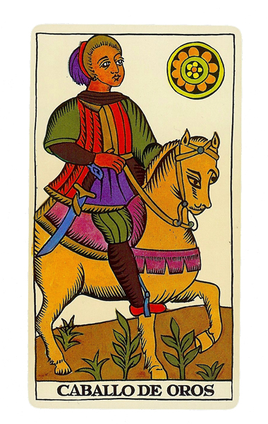 What Does Caballo de Oros Tarot Card Reveal About Perseverance and Stability?