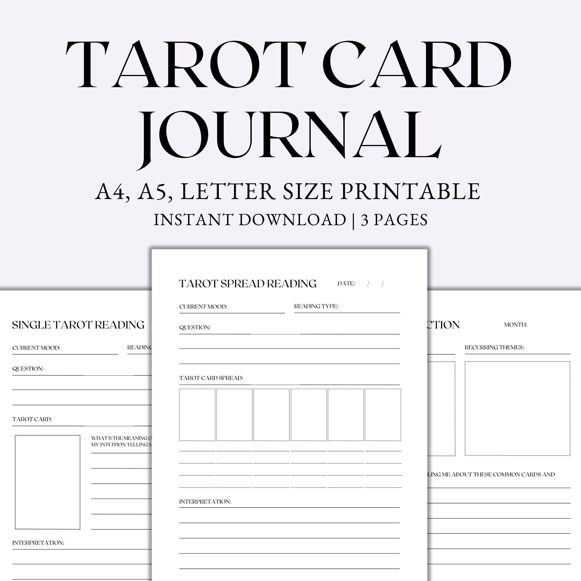 Free Mini Tarot Journals for Daily Readings and Self-Reflection