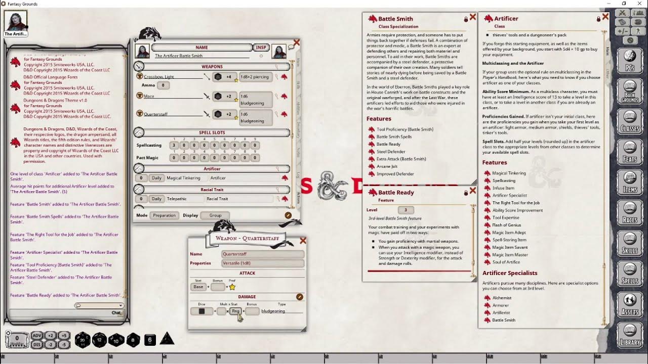 battlesmith class features