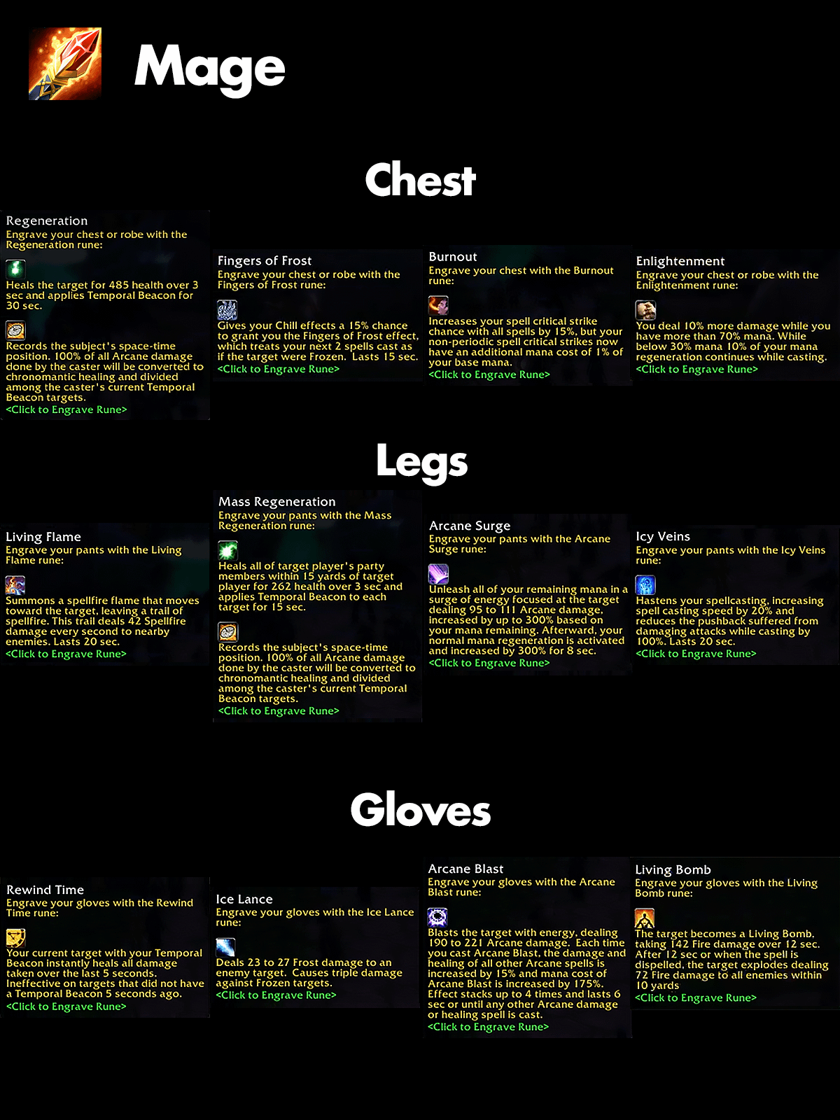 Best wow sod runes mage locations:  here is where to quickly find all mage runes in season of discovery!