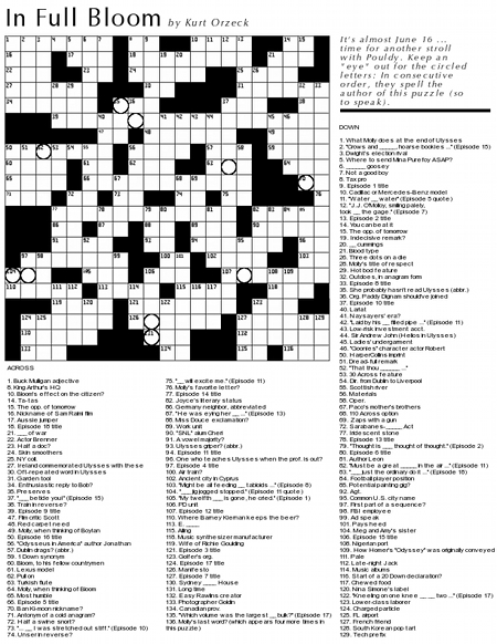 Make Your HS Course Engaging: James Joyce Crossword Puzzle Inside