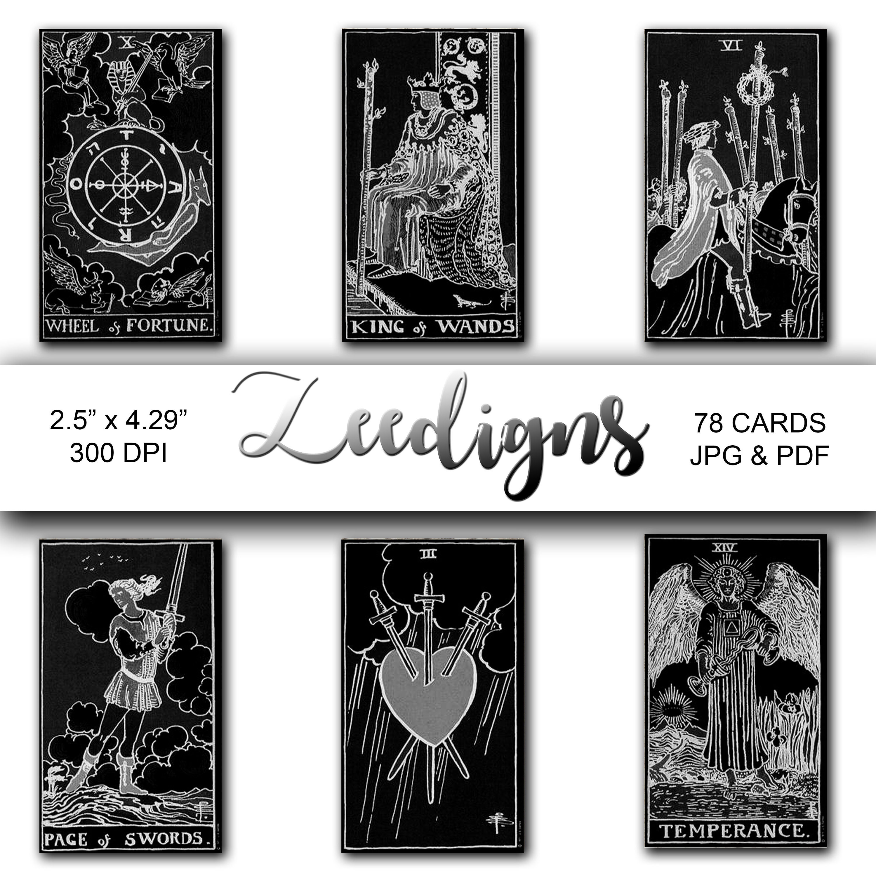 Find Unique Black White Tarot Cards Deck Here