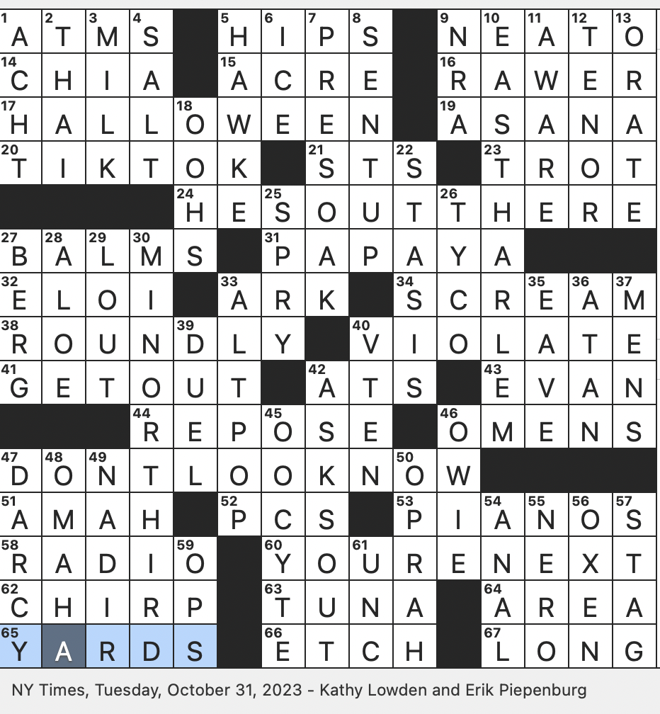 Slasher Film Feature Crossword: Can You Solve It?