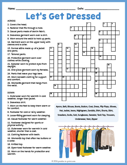 Crossword Challenge: Identifying Features of Dress Slacks