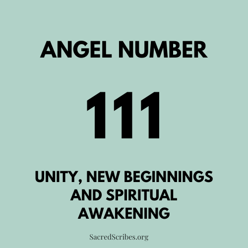 Change Your Life with 111 Angel Number Sacred Scribes Now