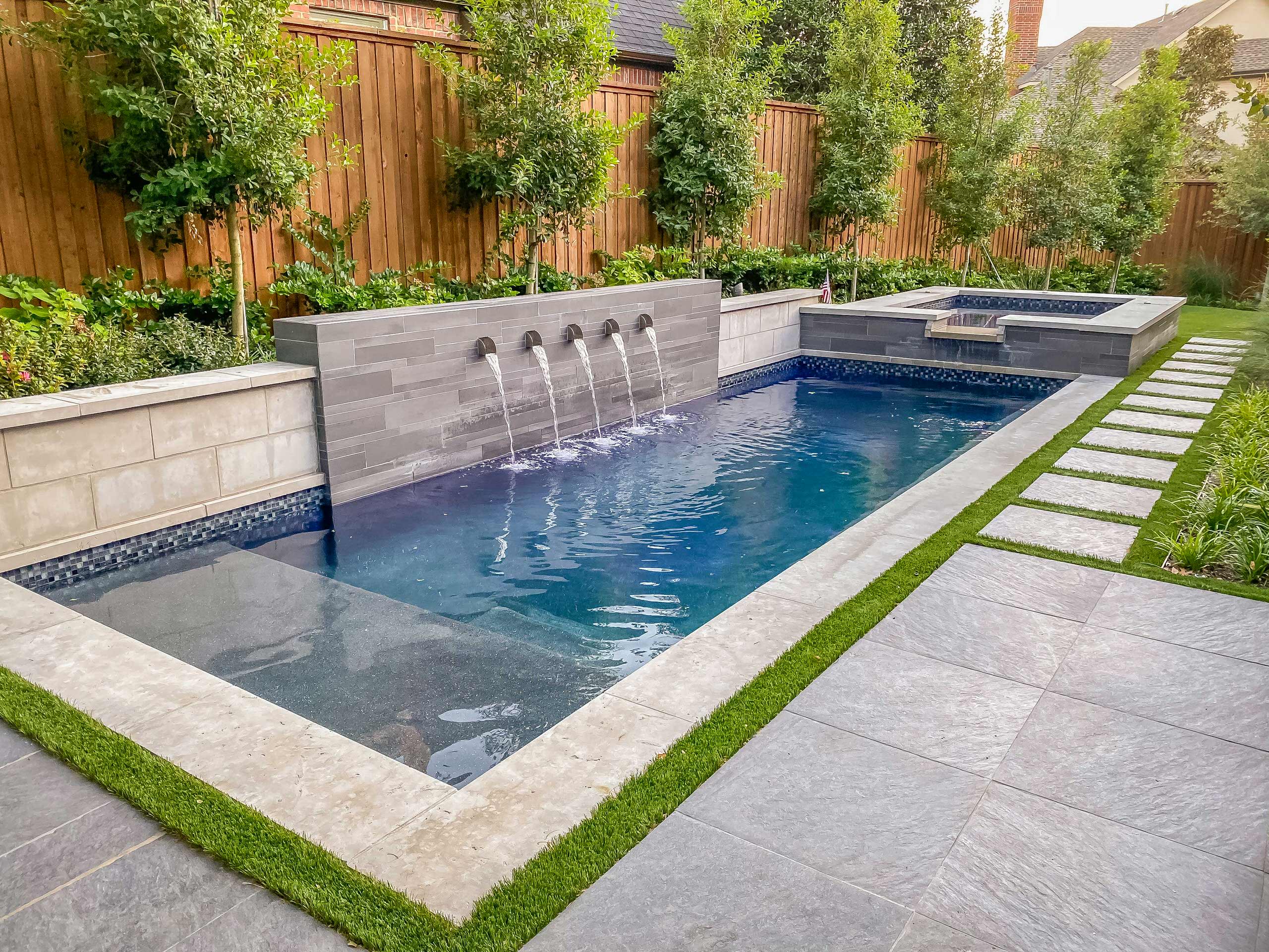 Cool Contemporary Pool Water Features Youll Love | Modern Pool Design Ideas