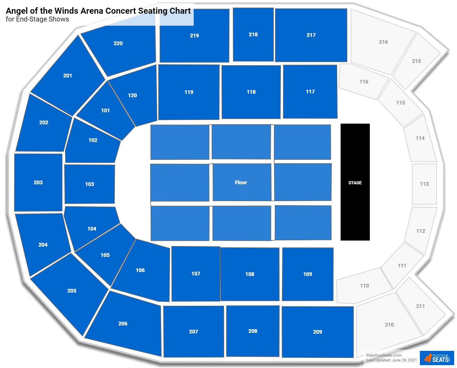 Best Seats! Angel Of The Winds Arena Seating Chart With Seat Numbers Inside!