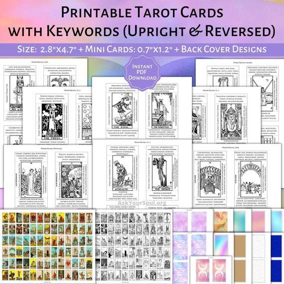 Easy Printable Tarot Cards to Use (Beginner-Friendly Guides & Layouts)