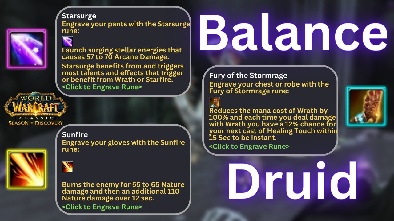 Leveling with Balance Druid Runes SOD: A Helpful Overview