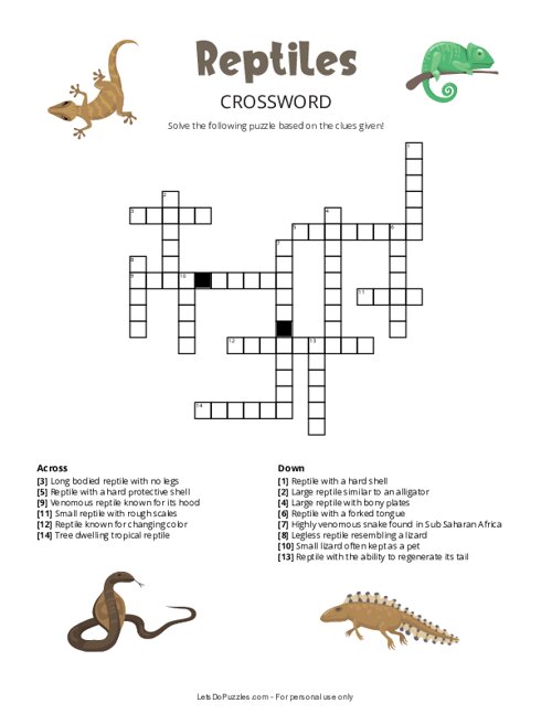 Iguana Feature Crossword Puzzle: Test Your Knowledge on These Cool Reptiles!